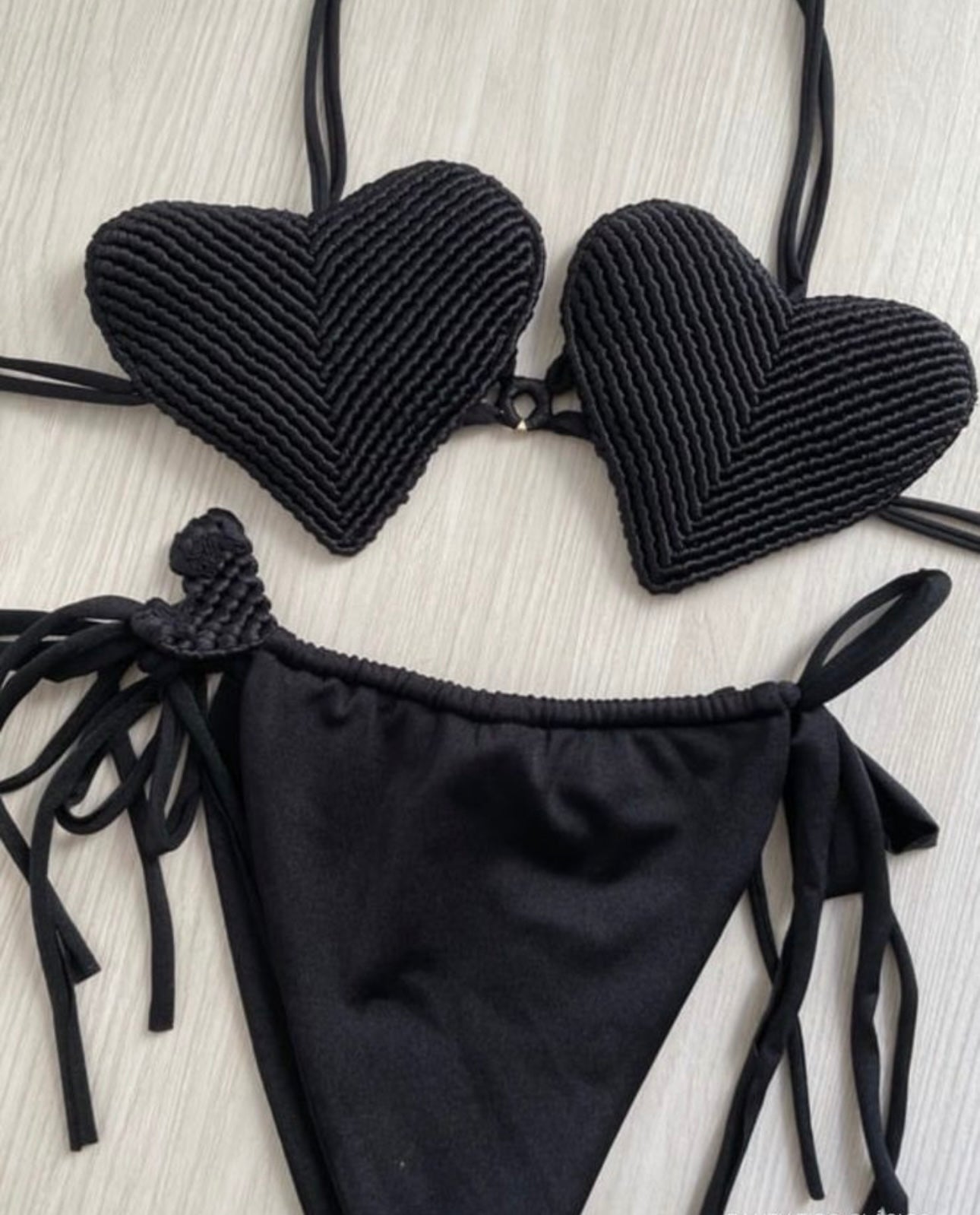 Hearts macrame bikini set (SIZES)