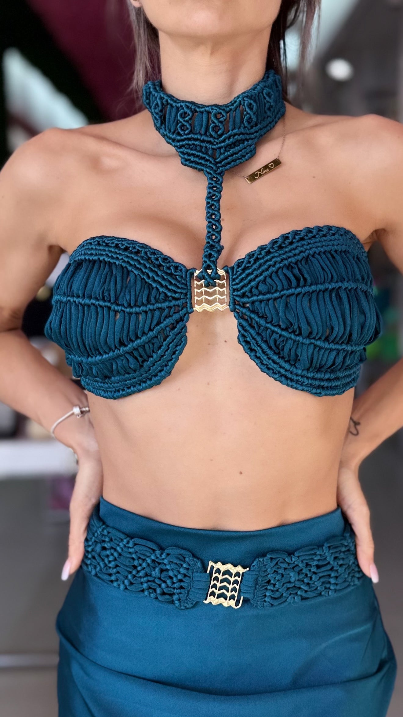 Tata macrame long skirt set