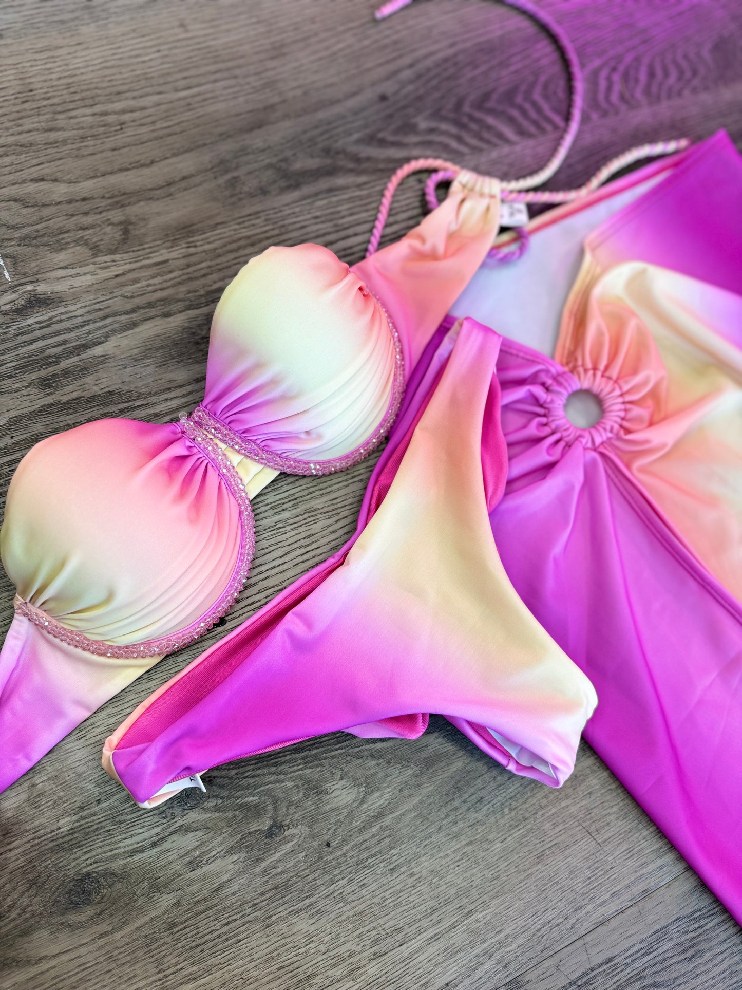 Trio sirena bikini and cover set
