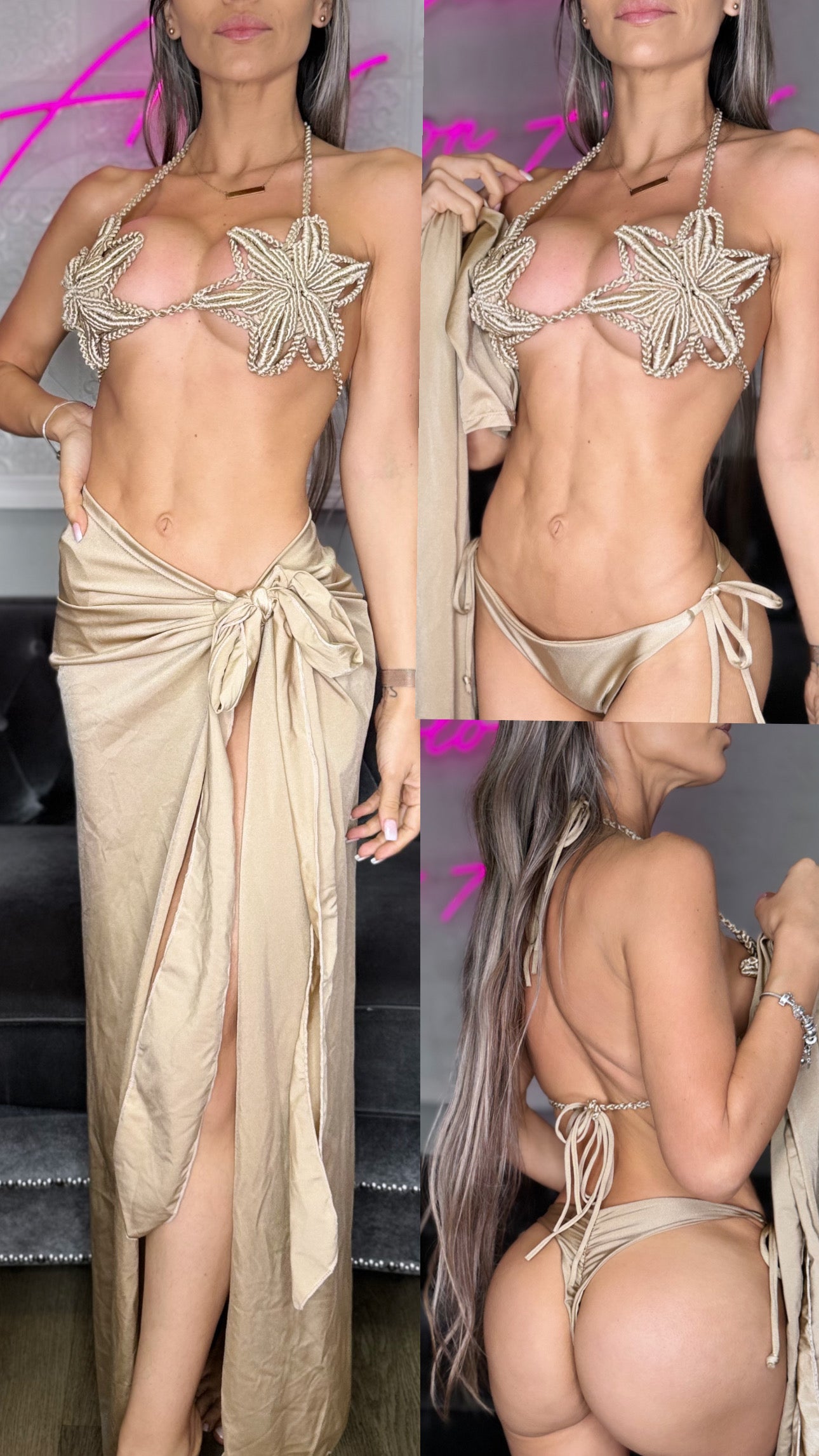 Corinto bikini and skirt set