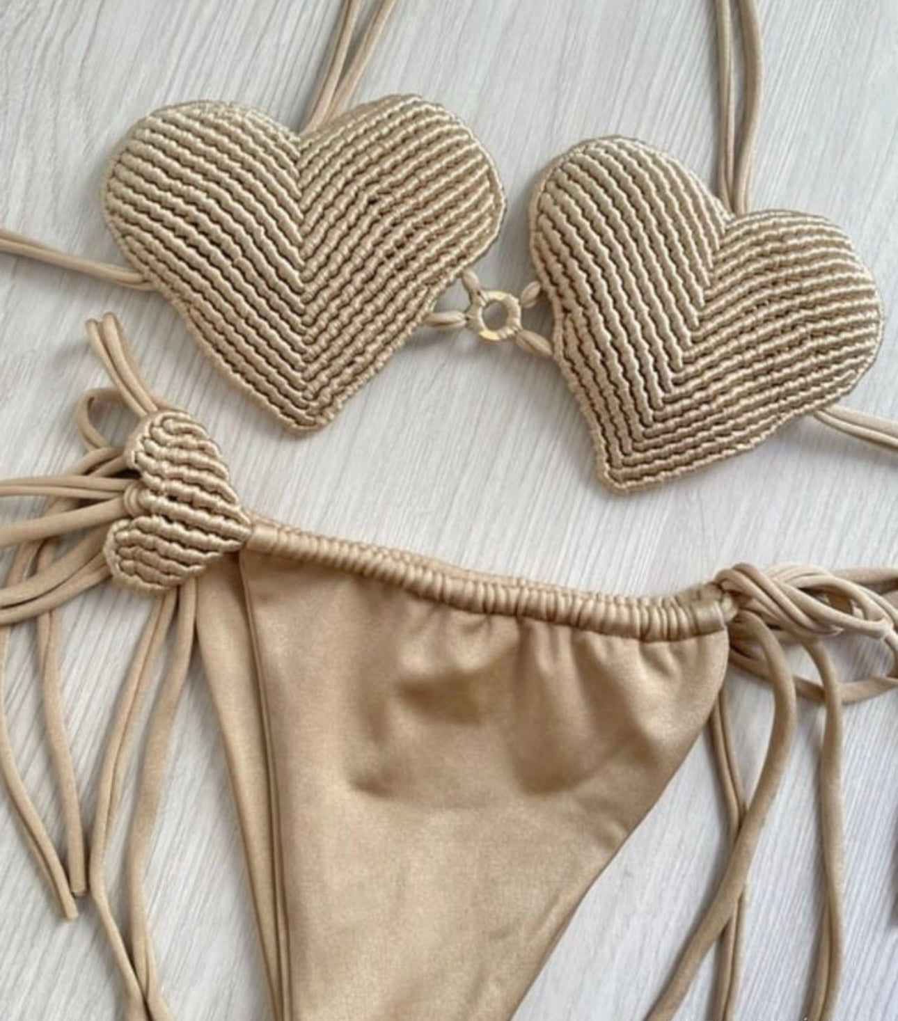 Hearts macrame bikini set (SIZES)