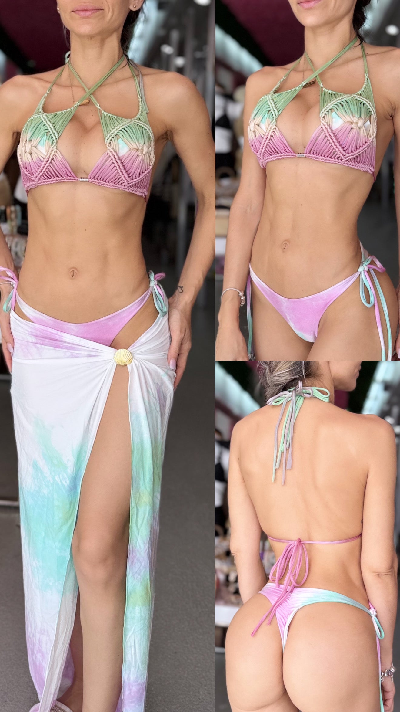 Eris macrame bikini and skirt set