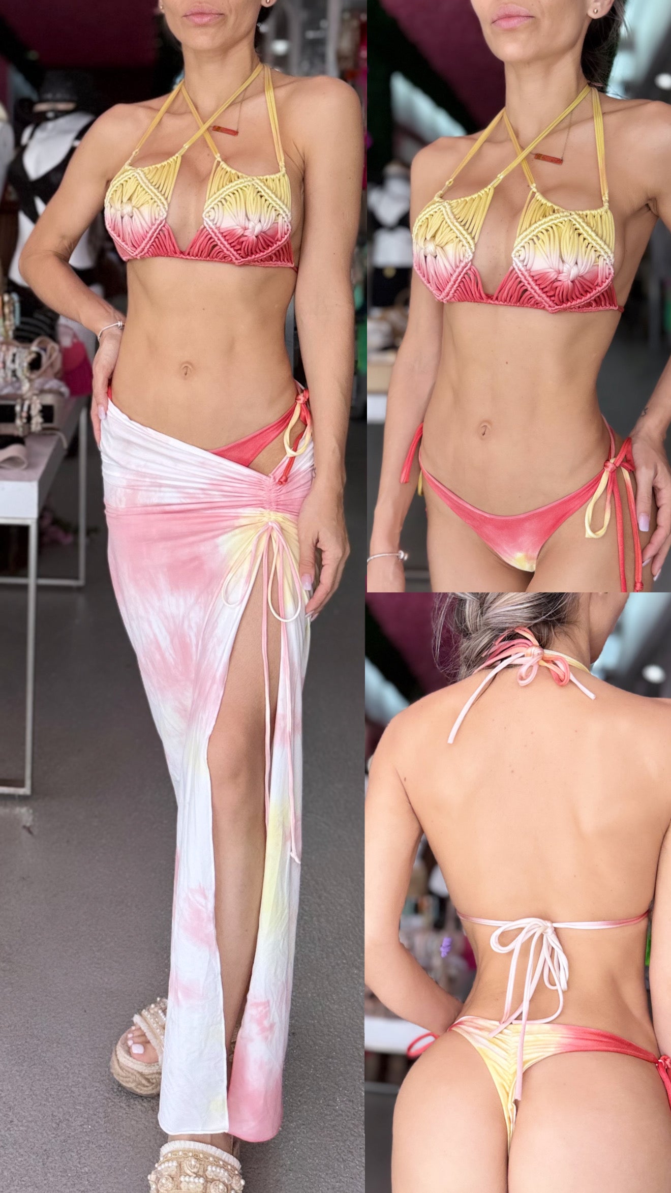 Eris macrame bikini and skirt set