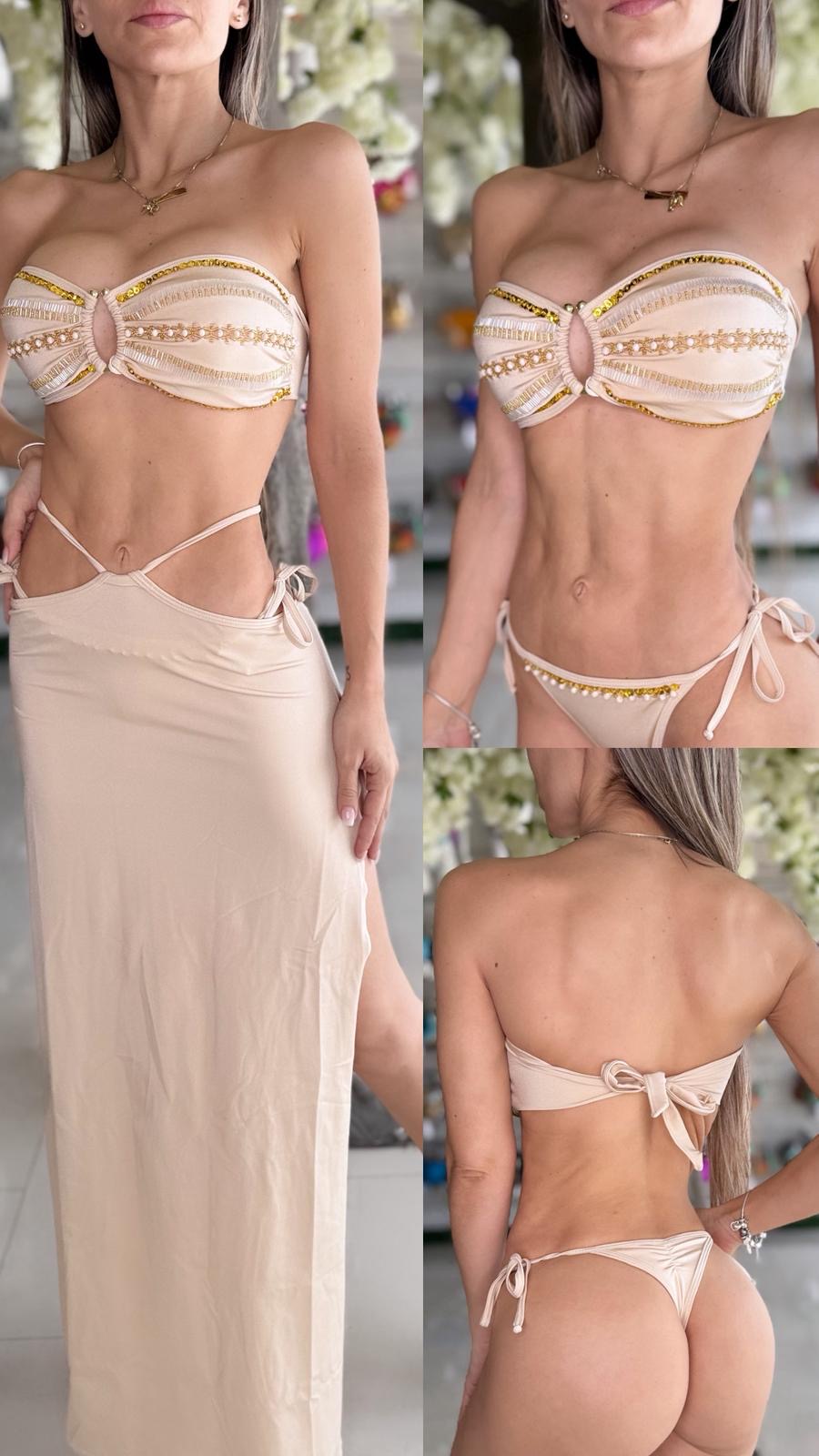 TRIO EVA BIKINI BORDADO CON SALIDA