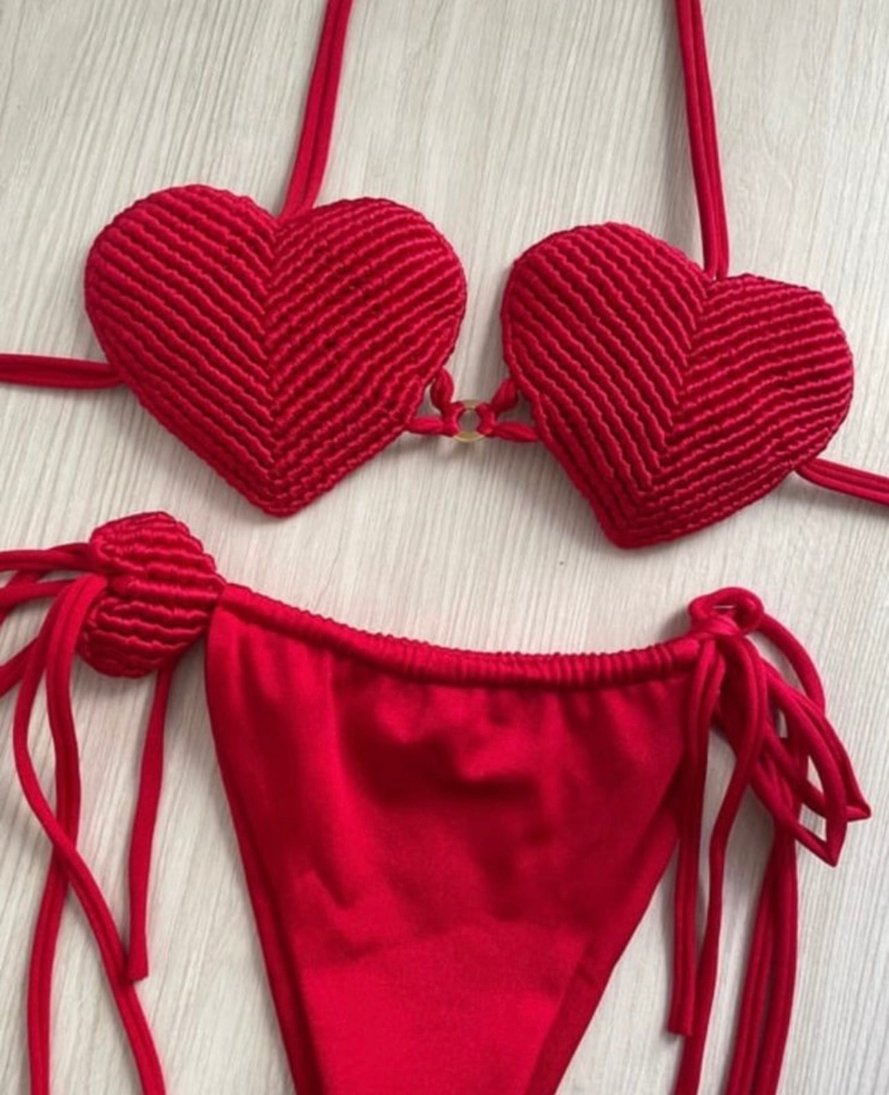 Hearts macrame bikini set (SIZES)