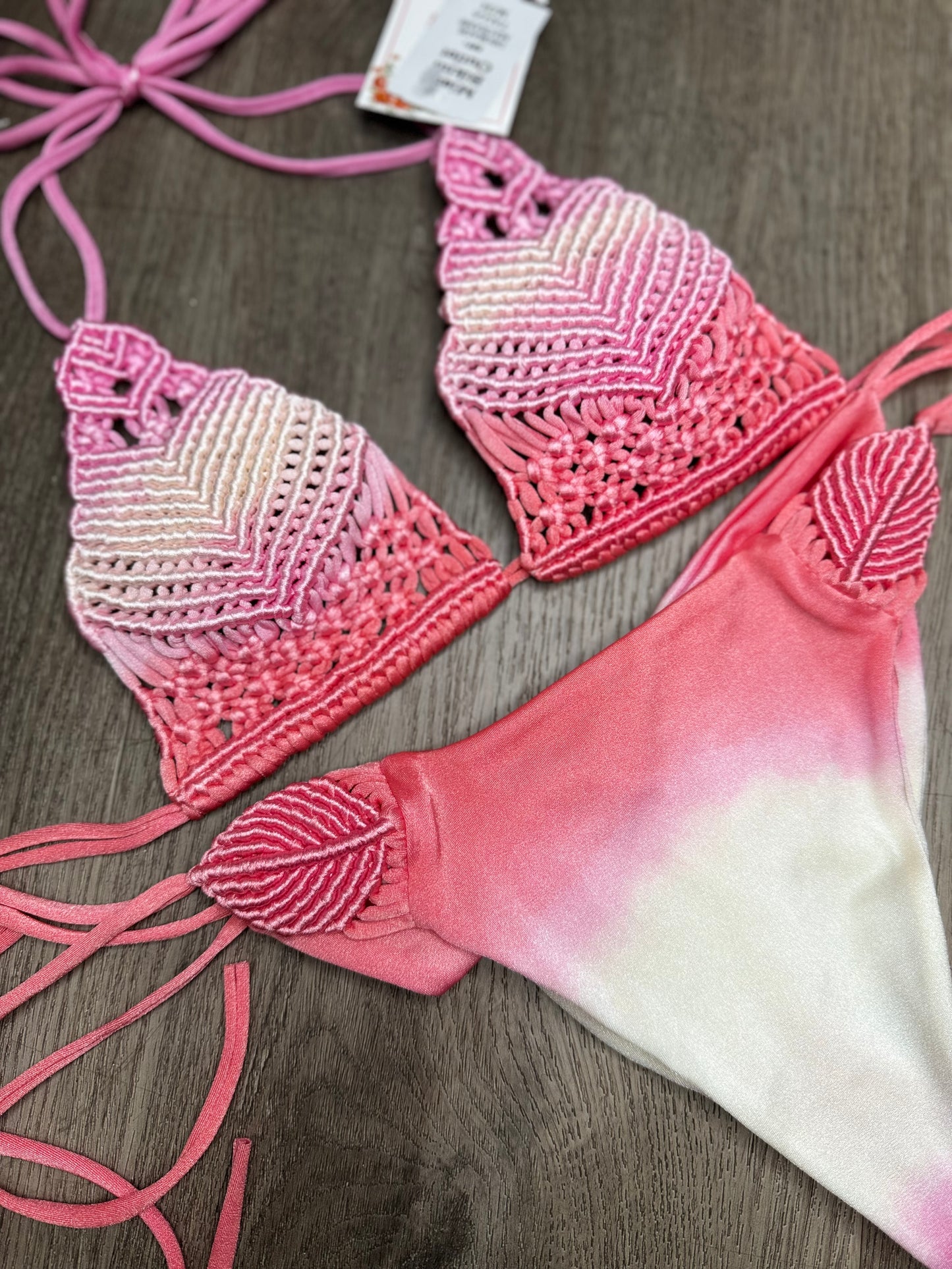 Corin macrame bikini set (SIZES)
