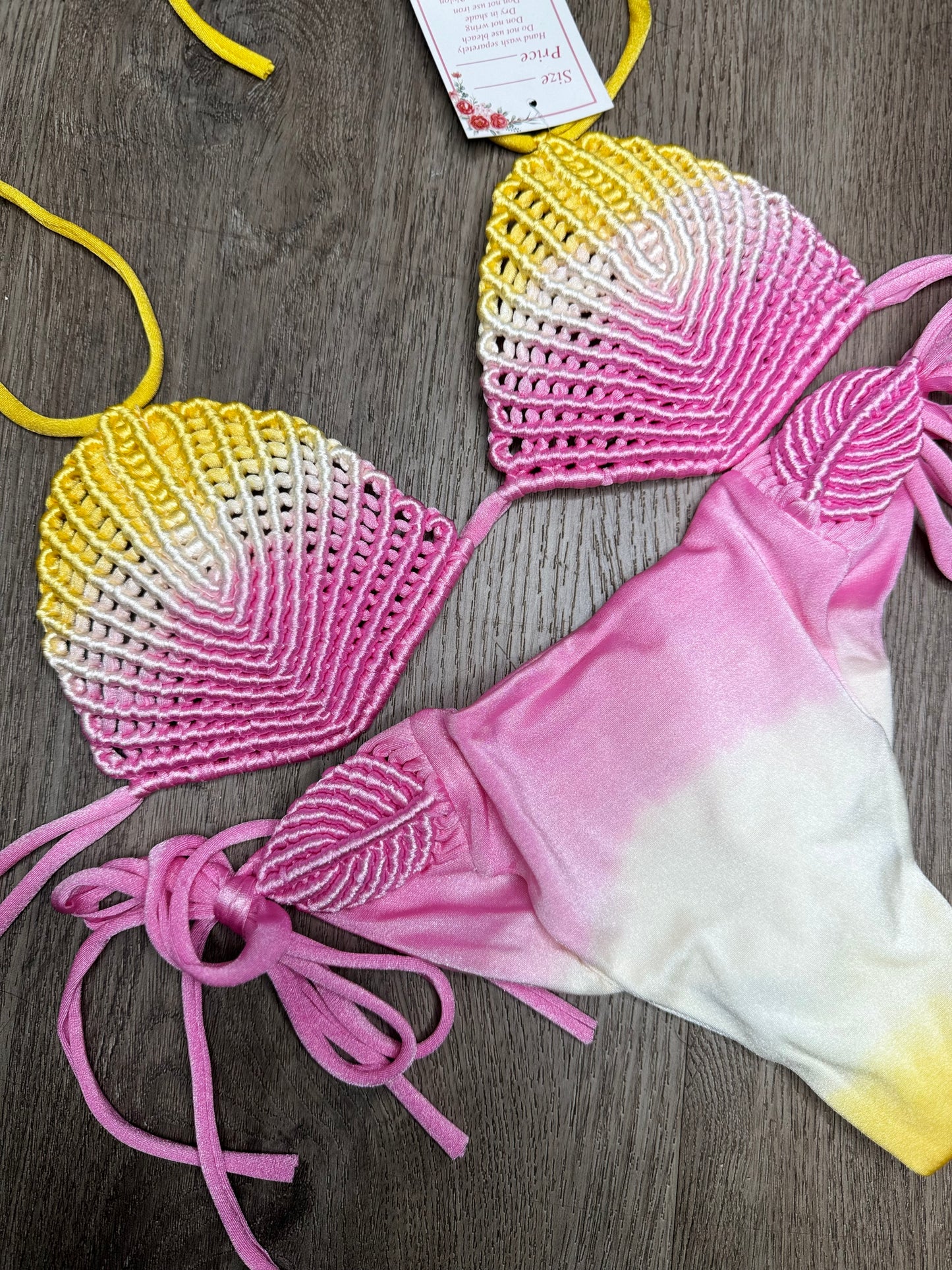 Palms macrame bikini set (SIZES)