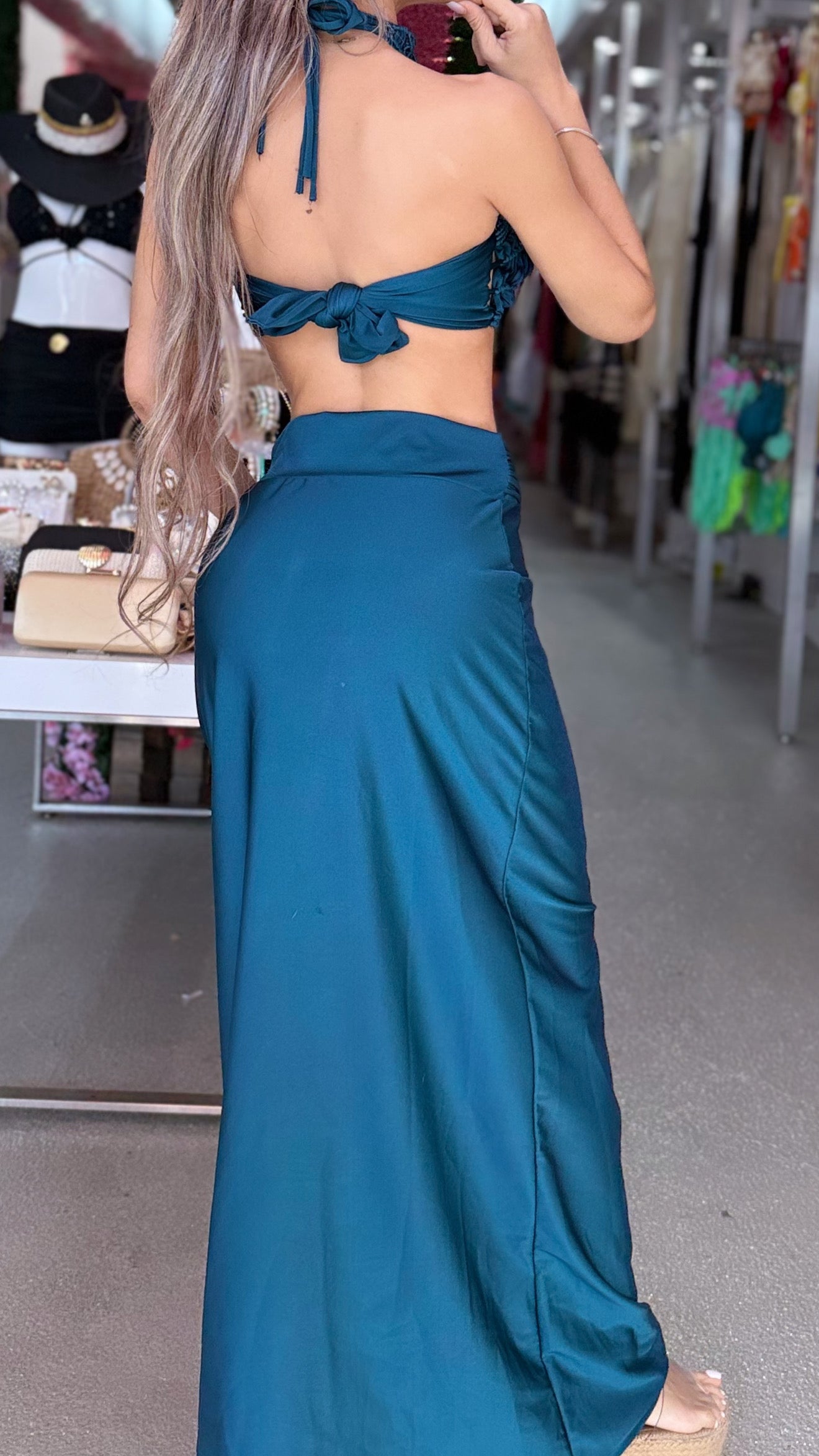 Tata macrame long skirt set