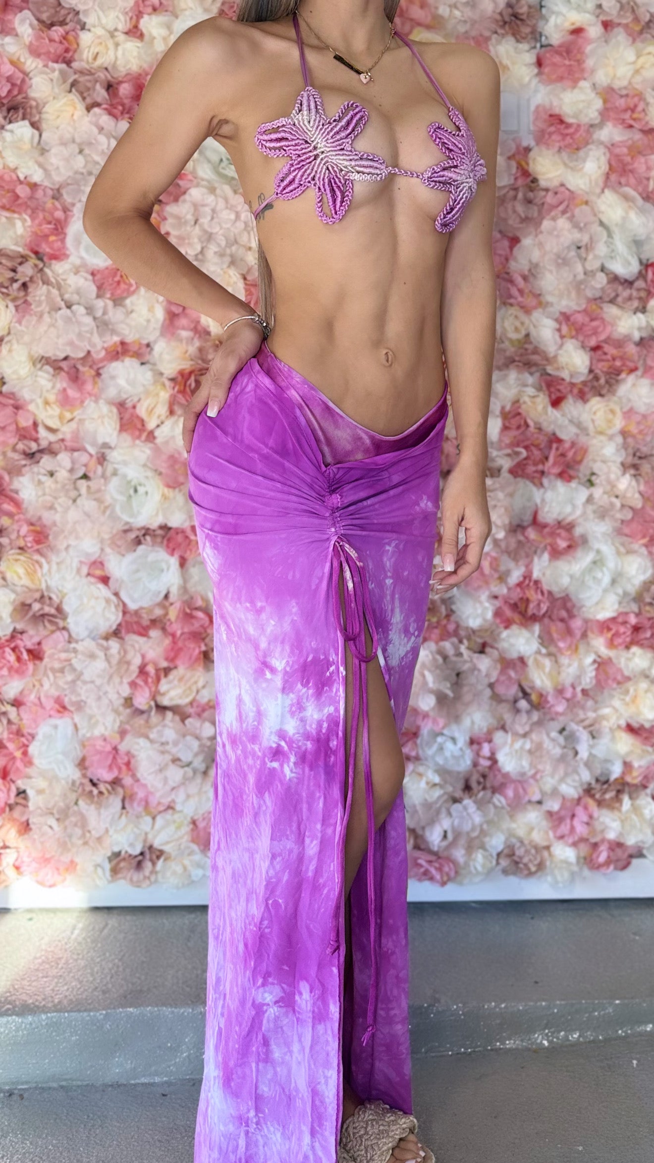 Corinto macrame bikini and skirt set
