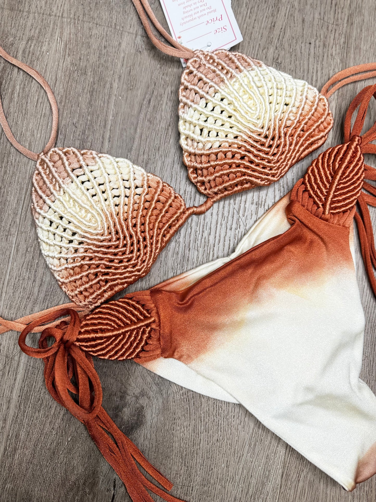 Palms macrame bikini set (SIZES)