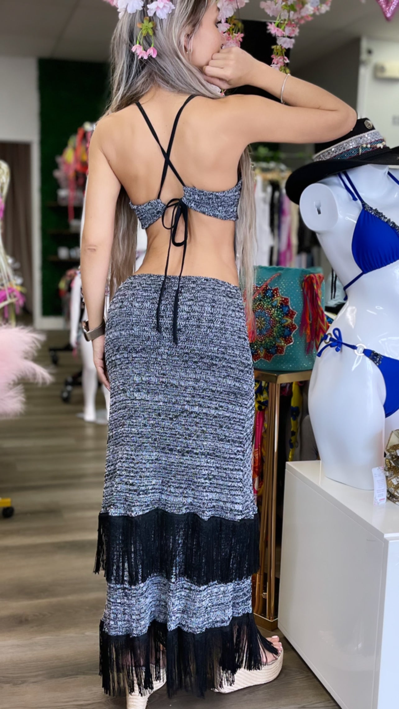 Natyf crochet dress