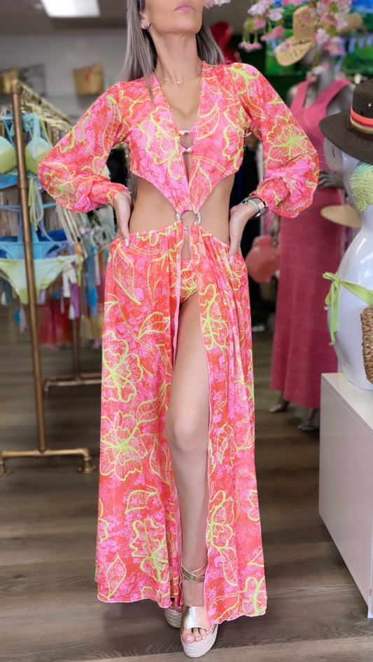 Hawaian dress and bikini set
