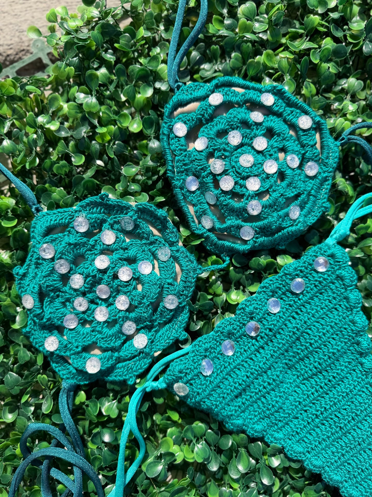 Flor de loto crochet bikini set