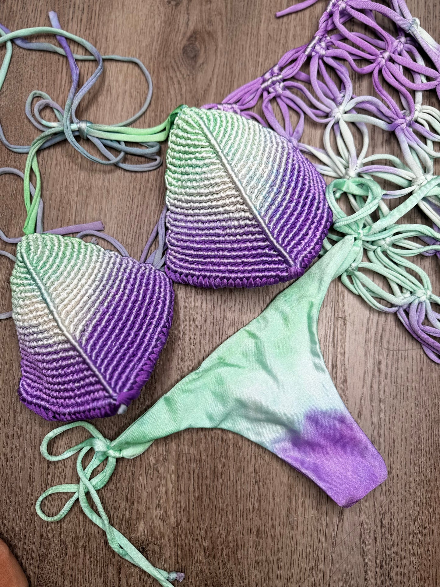 Bikini shell with skirt set