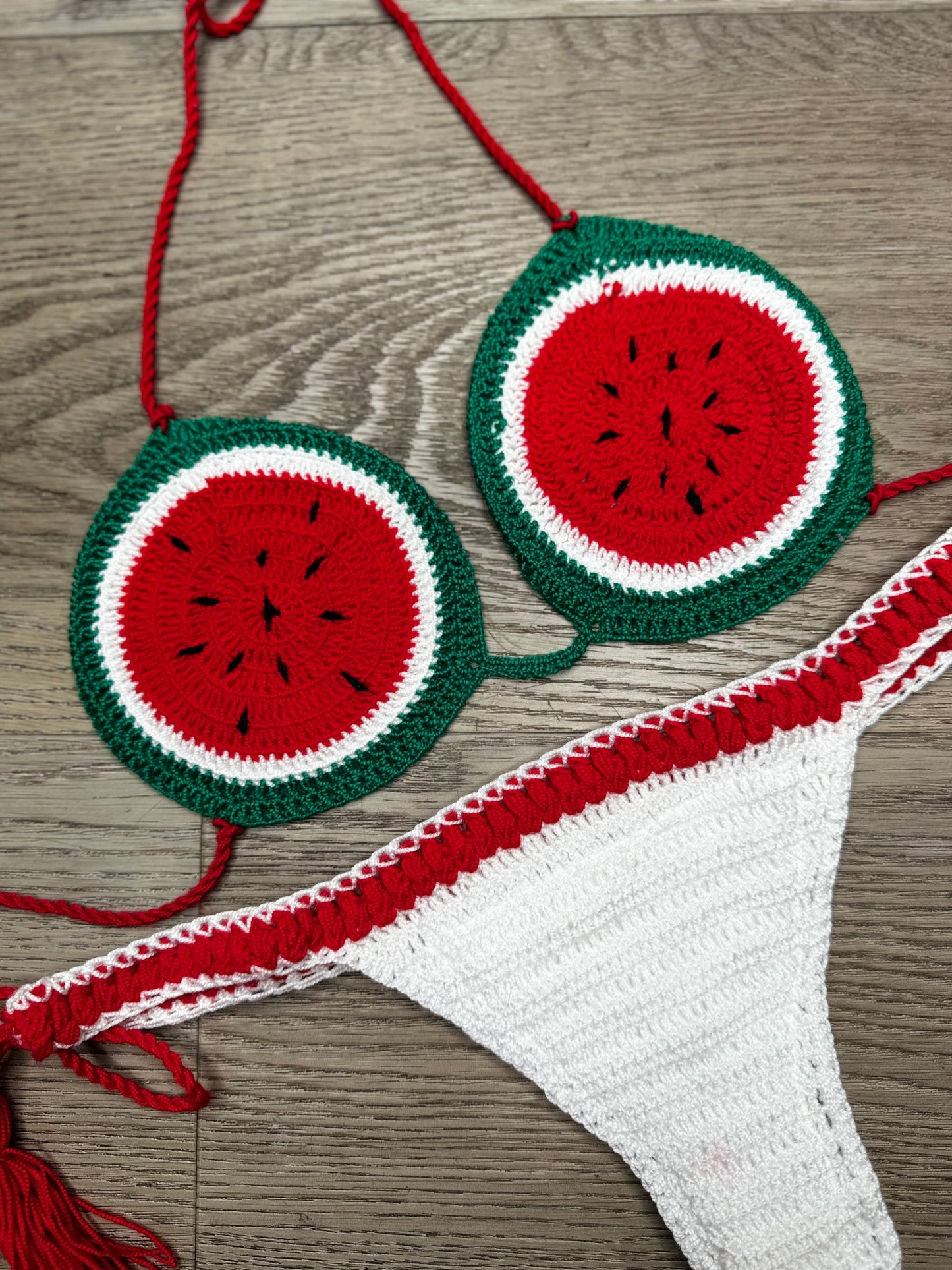 Tutti frutti crochet bikini set