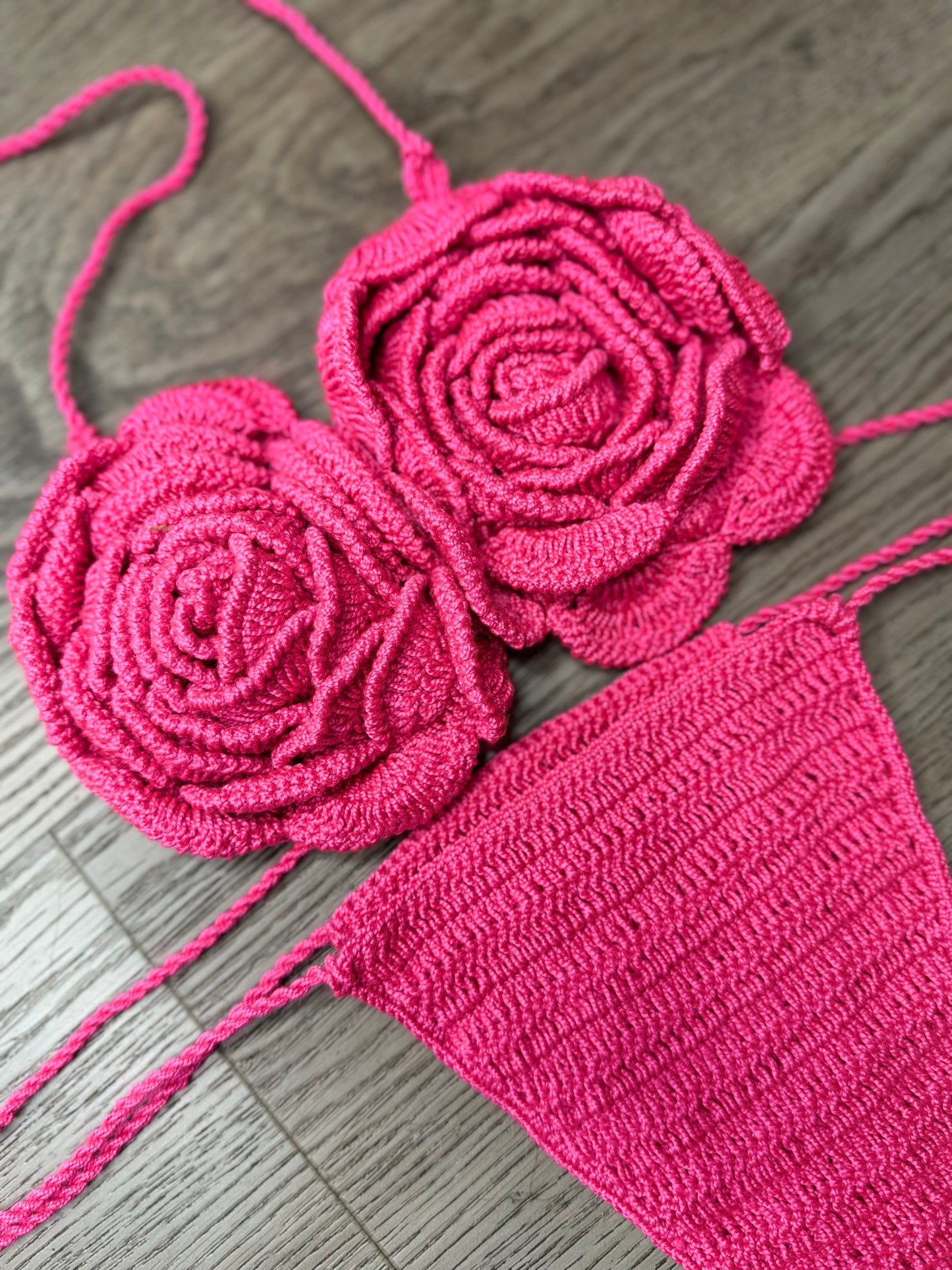 Roses crochet bikini set