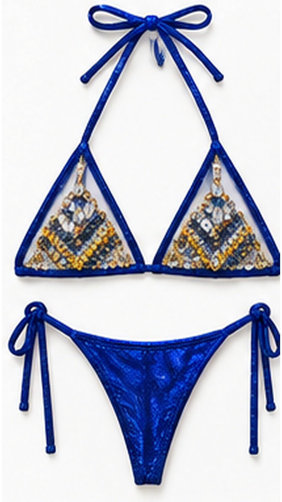 Royal Jewel Bikini Set blue front studio 9:16