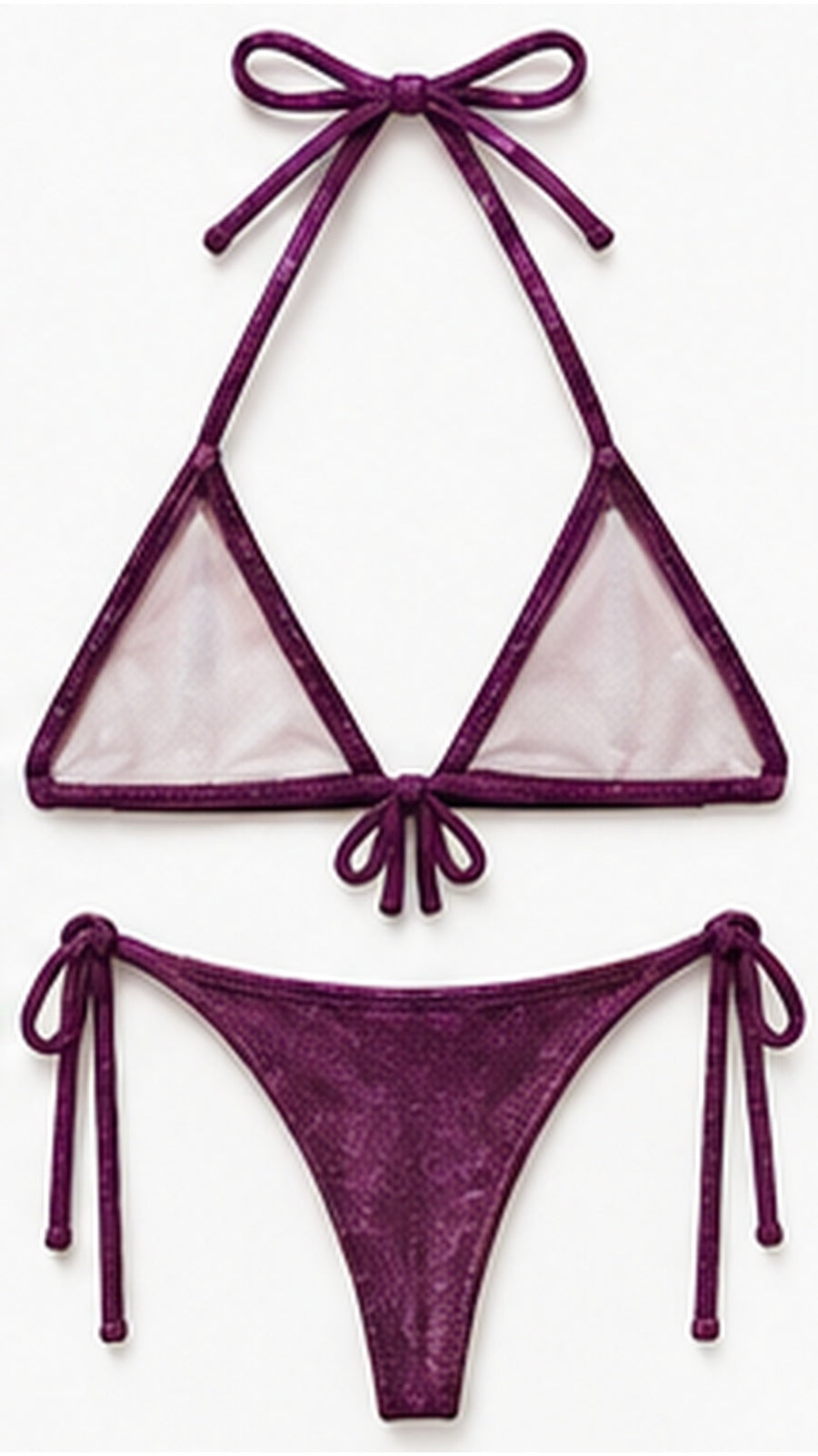 Royal Jewel Bikini Set purple back studio 9:16